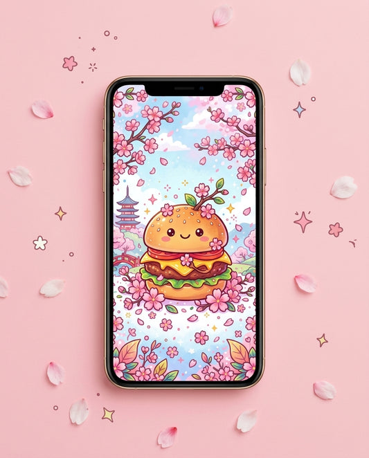 Cheeseburger in The Lake Phone Wallpaper