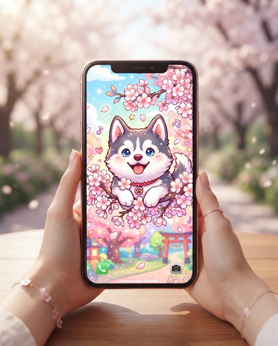Husky Cutie Phone Wallpaper