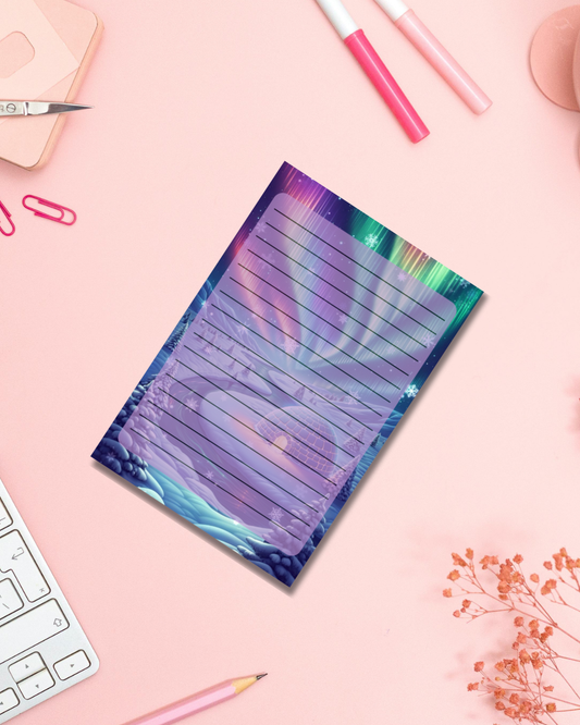 Northern Lights Igloo Notepad Aesthetic Cute Stationery Gift