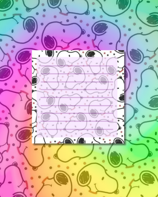 Snoopy Note Pad 3.5"x 3.5" 50 Pages Aesthetic Cute Stationery Gift
