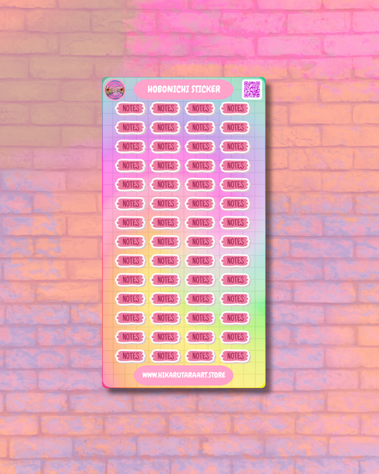 Hobonichi Cousin Notes Tab Sticker Sheet