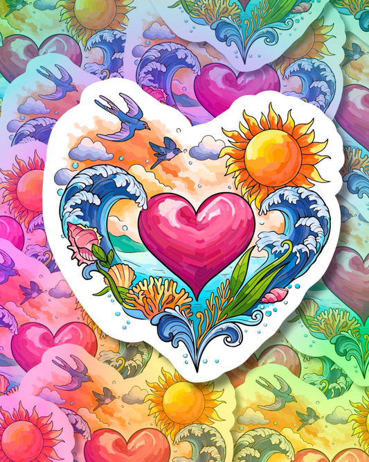 Ocean Love Vinyl Sticker