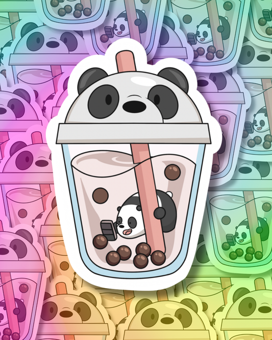 Panda Boba Vinyl Sticker