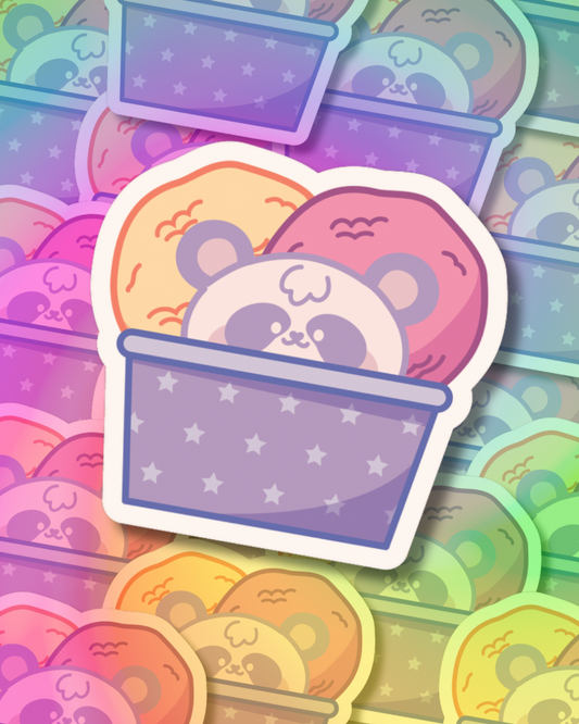 Panda Ice Cream Vinyl Sticker