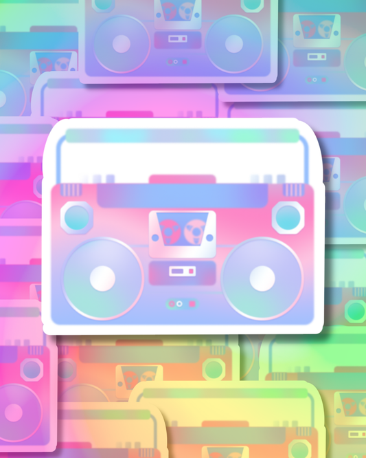 Pastel Radio Vinyl Sticker