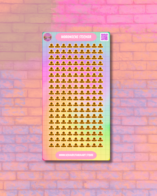 Hobonichi Cousin Patreon Podcast Tab Sticker Sheet