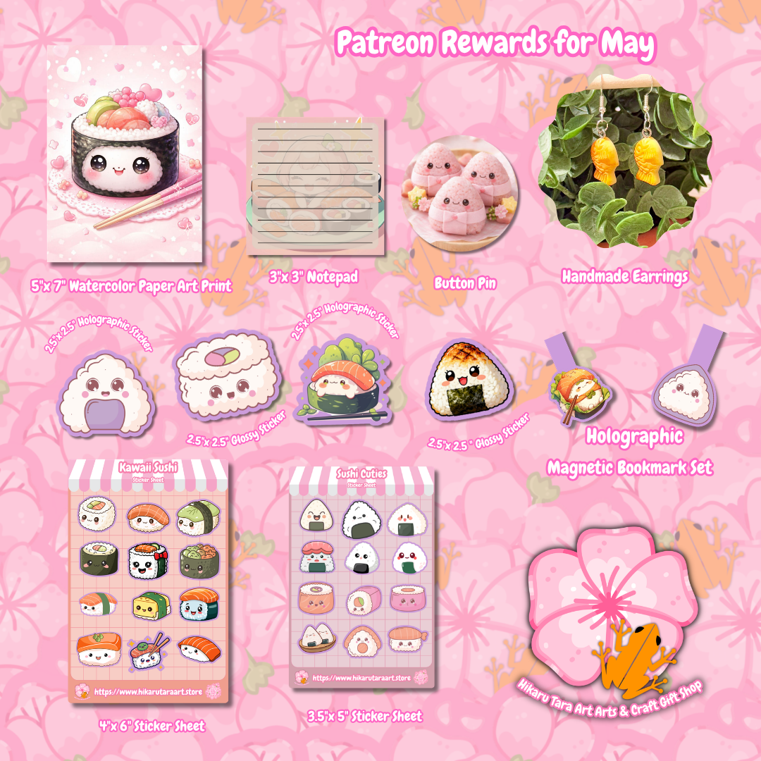 May 2026 Patreon Rewards: Kawaii Sushi Plate