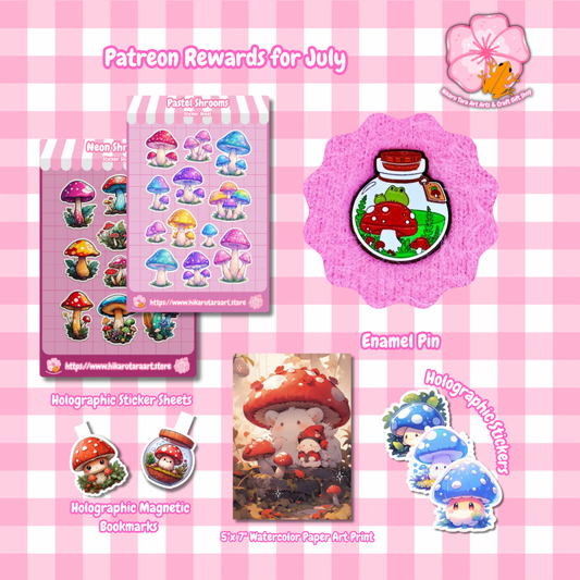 🍄‍🟫July Patreon Rewards: Fungi Cuties🍄‍🟫