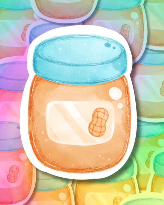 Peanut Butter Jar Vinyl Sticker