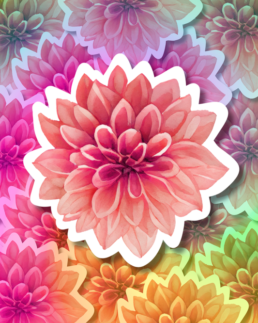 Pink Bloom Vinyl Sticker