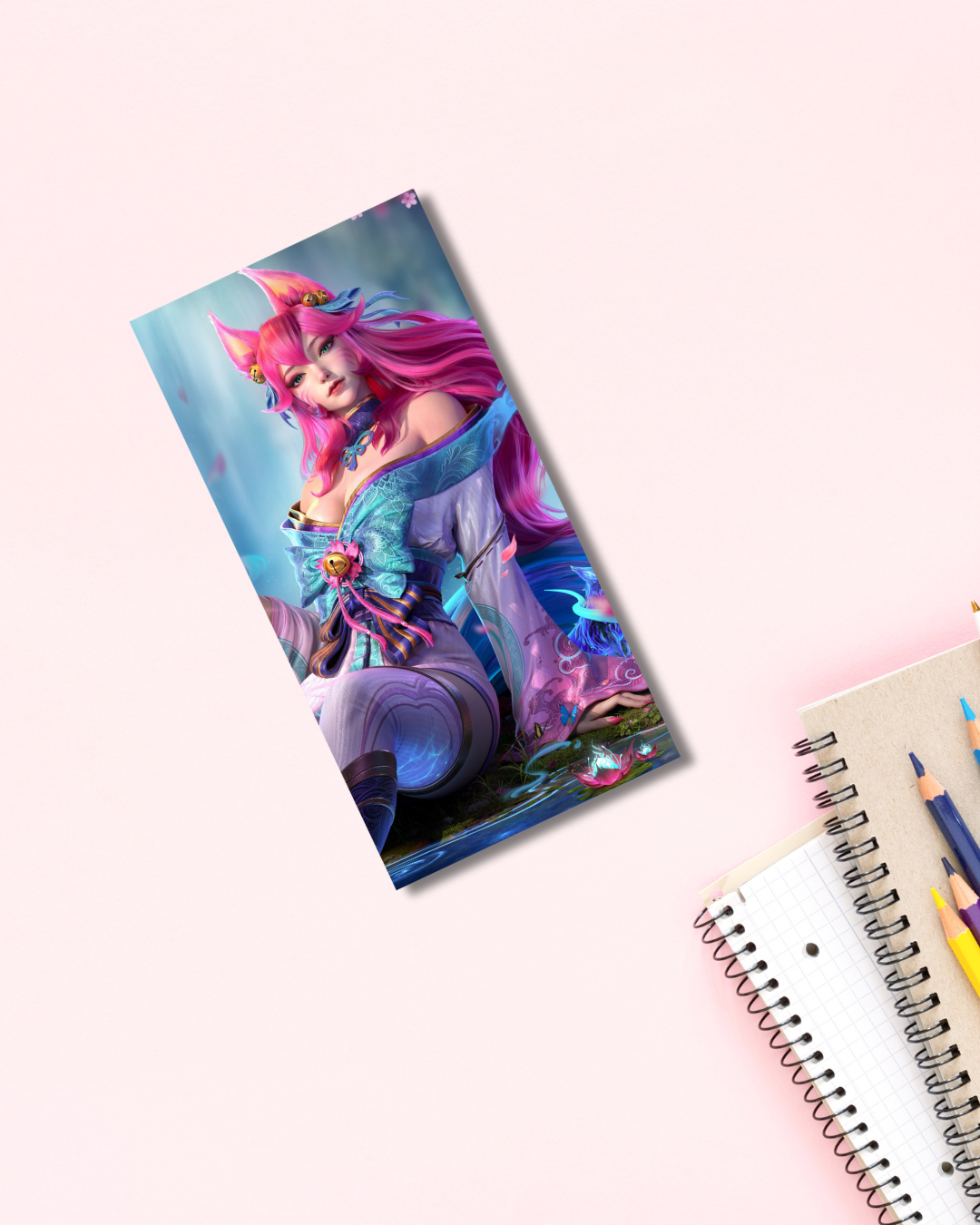 Pink Girl Notebook 20 Pages Aesthetic Cute Stationery Gift