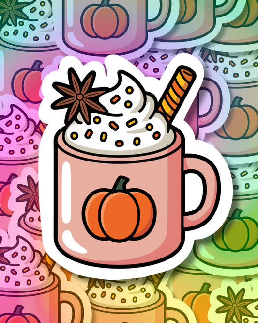 Pink Latte Vinyl Sticker