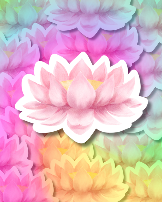 Pink Lotus Vinyl Sticker