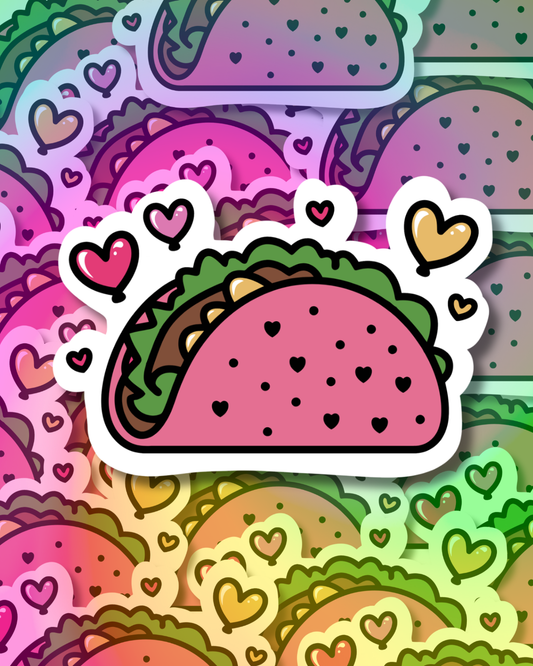 Pink Taco Vinyl Sticker