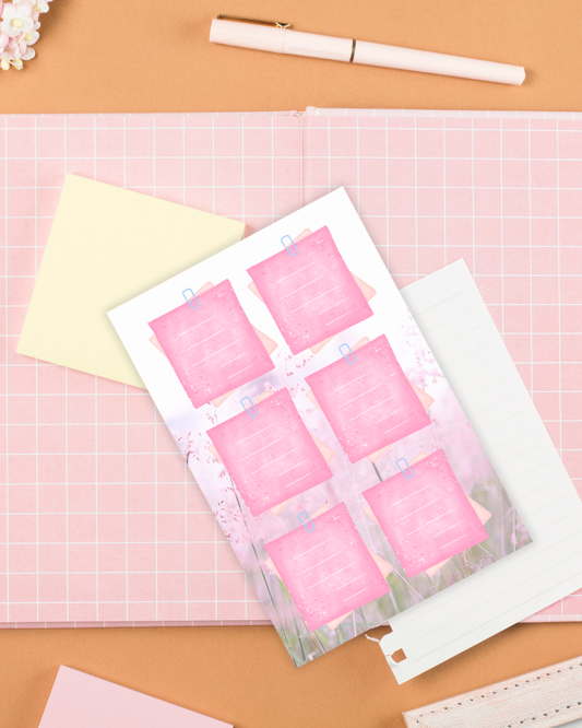 Pinkish Yard Big Notepad Aesthetic Cute Stationery Gift