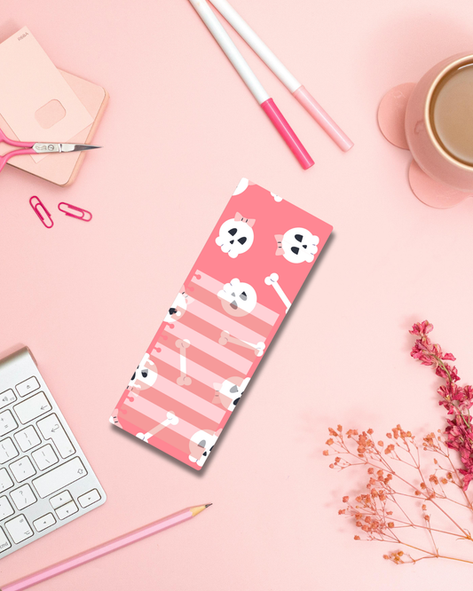 Pinky Skeleton Notepad Aesthetic Cute Stationery Gift