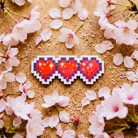 Pixel Heart Kawaii 2.5-Inch Cute Collectible Magnet | Aesthetic Refrigerator & Locker Magnet | Gift Shop Souvenir