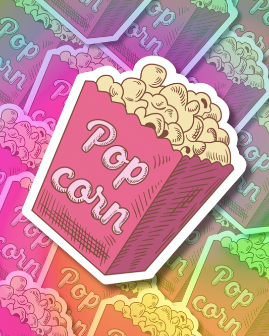 Popcorn Vintage Vinyl Sticker