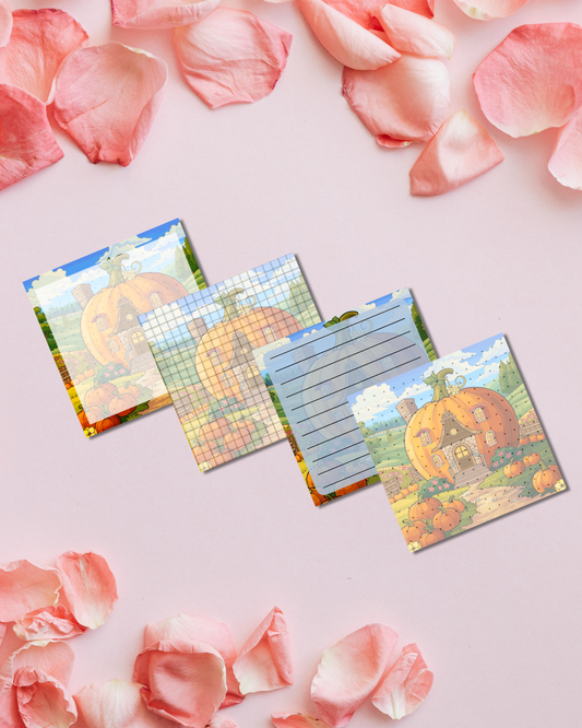 Pumpkin Home Notepad Aesthetic Cute Stationery Gift