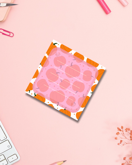 Pumpkin Meadow Notepad Aesthetic Cute Stationery Gift