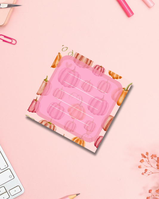 Pumpkin Pastel Notepad Aesthetic Cute Stationery Gift