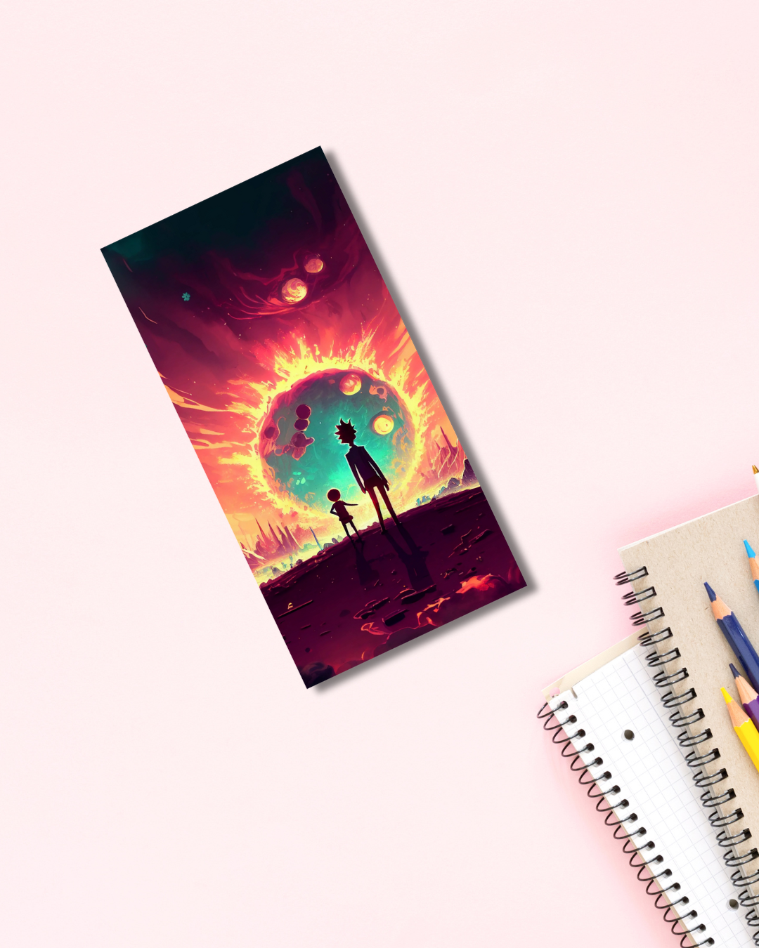 Rick & Morty Sun Notebook 20 Pages Aesthetic Cute Stationery Gift