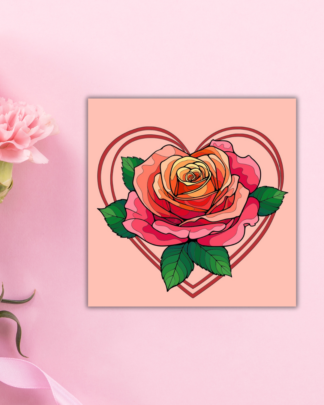 Rose Love Art Print Aesthetic Gift Decor