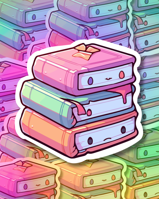 Sad Vibrant Books Vinyl Sticker