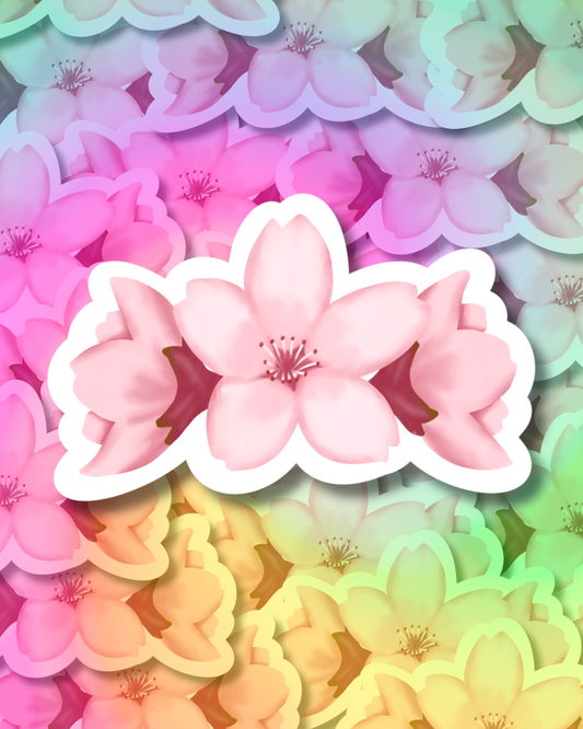 Sakura Crown Vinyl Sticker