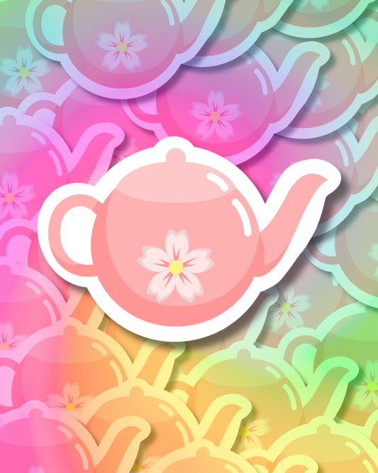 Sakura Pot Vinyl Sticker