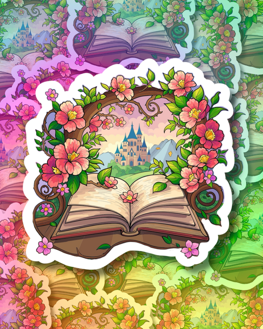 Sakura Reading Wonderland Vinyl Sticker