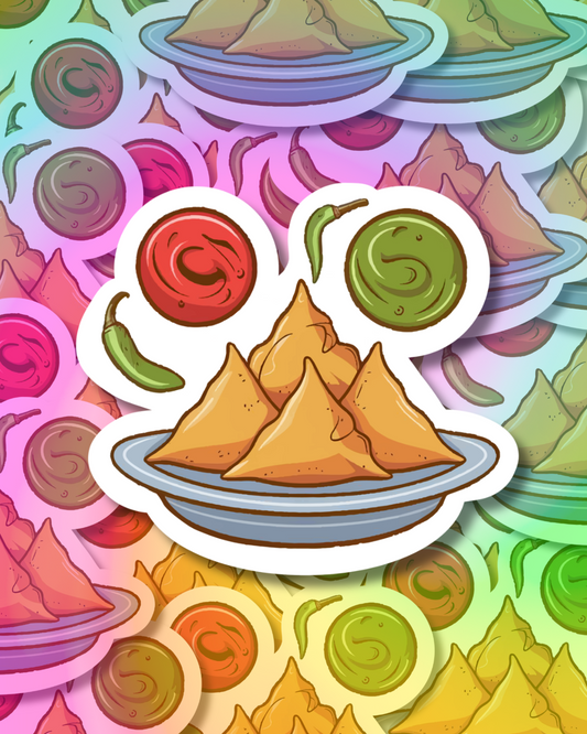 Samosa Platter Vinyl Sticker