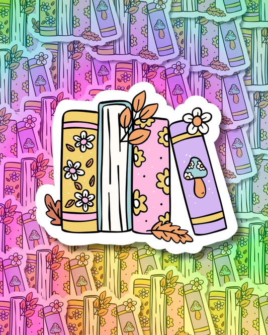 Season Transition Books Vinyl Sticker