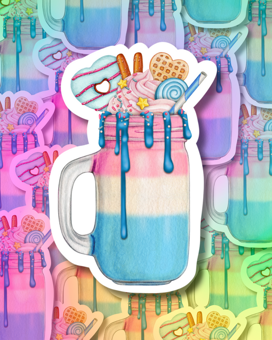 Slushy Milkshake Vinyl Sticker