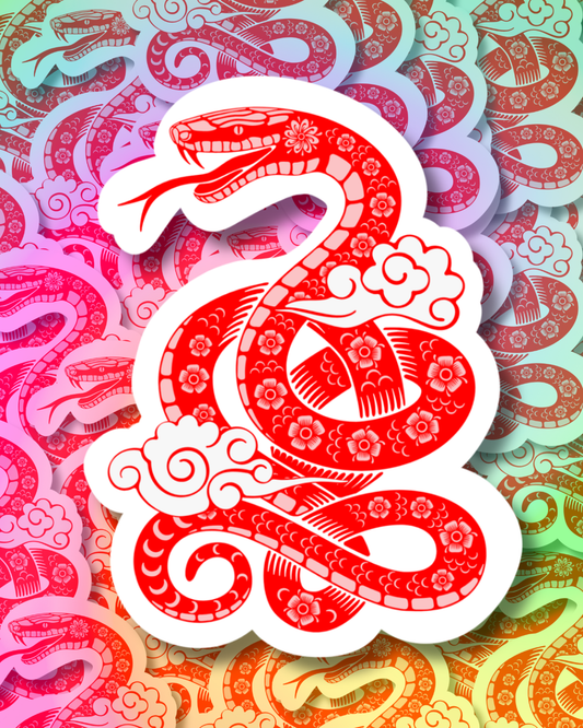 Snake Year Vinyl Sticker