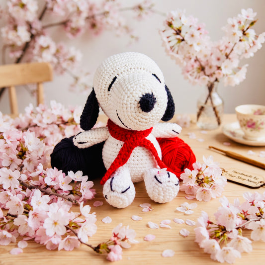 Kawaii Snoopy Handmade Kawaii Crochet Amigurumi Plushie | Cute Stuffed Animal Gift