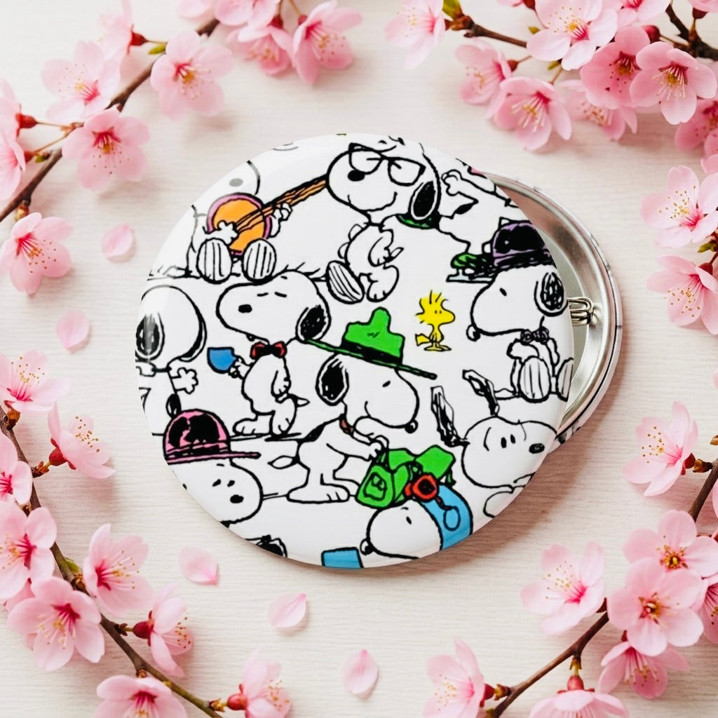 Snoopy Blast Cute Kawaii Button Pin - 1.5 Inch Aesthetic Badge for Ita Bags & Jackets