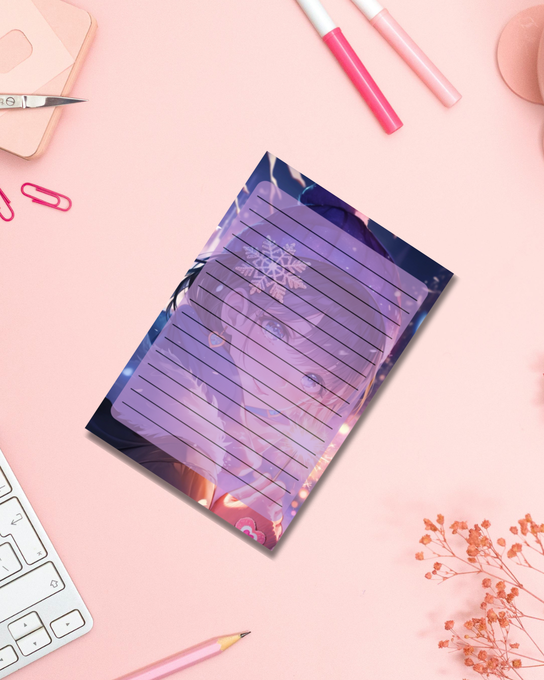 Spark Girl Notepad Aesthetic Cute Stationery Gift