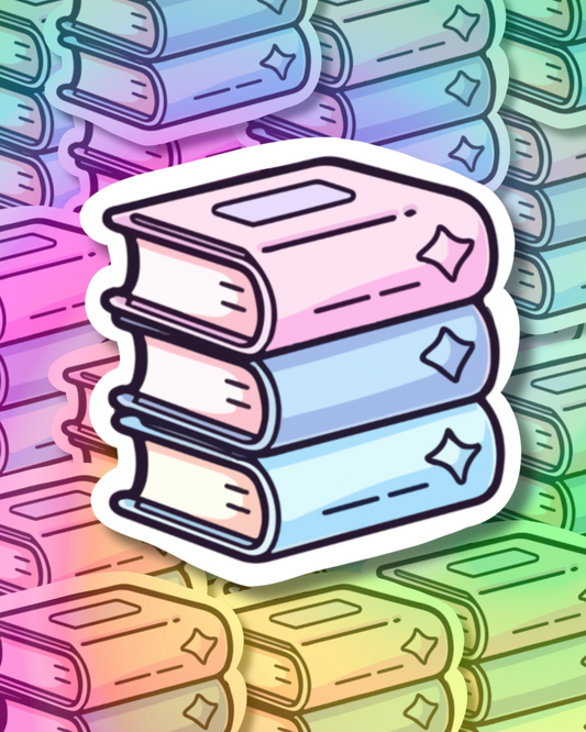 Spark Pastel Books Vinyl Sticker