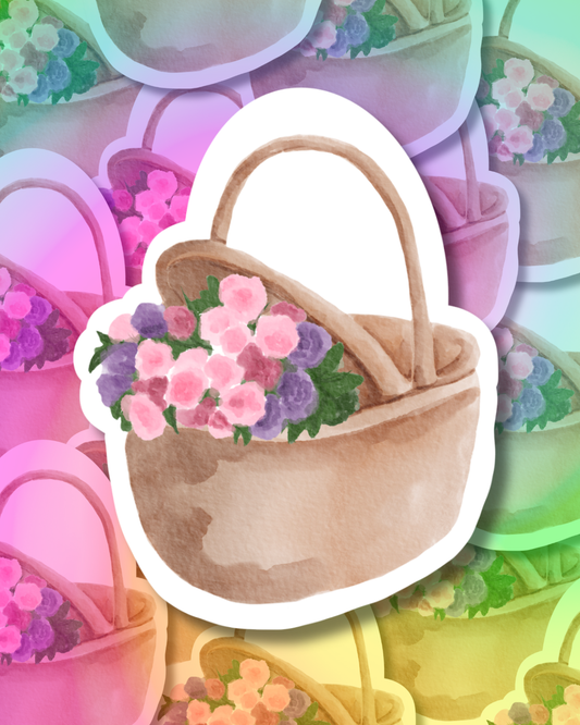 Spring Basket Vinyl Sticker