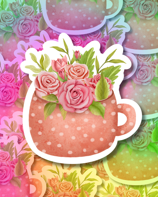 Spring Mug Vinyl Sticker