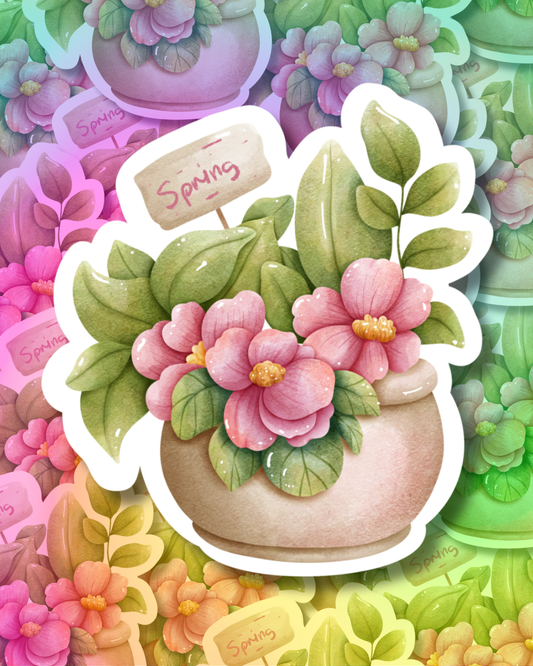 Spring Flowers Vinyl Sticker
