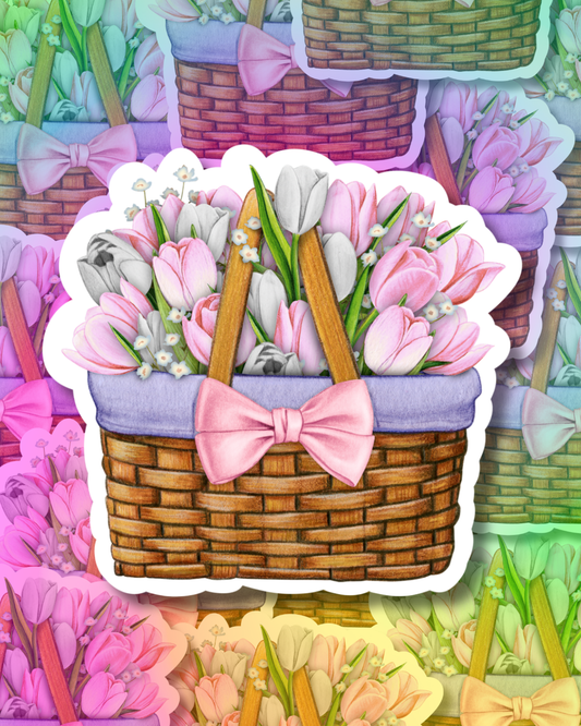 Spring Picnic Vinyl Sticker