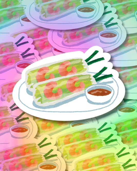 Spring Roll Vinyl Sticker