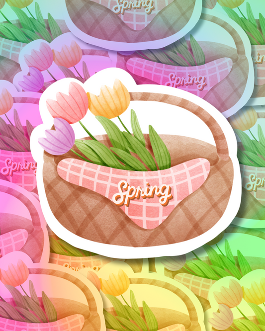 Spring Welcome Vinyl Sticker