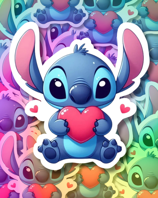 Stitch Love Vinyl Sticker