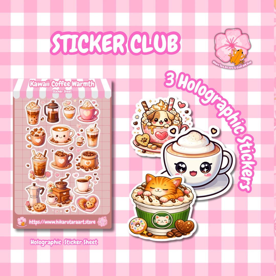 ☕️July Sticker Club: Kawaii Coffee☕️