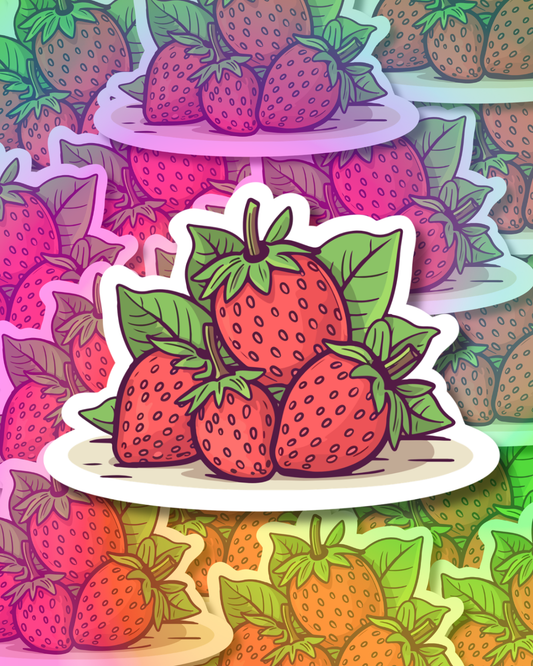 Strawberry Bunch Vinyl Sticker