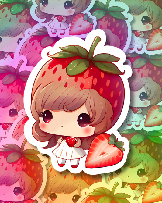 Strawberry Cutie Vinyl Sticker