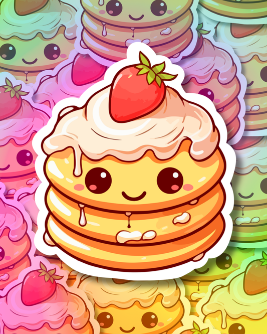 Strawberry Pancake Vinyl Sticker